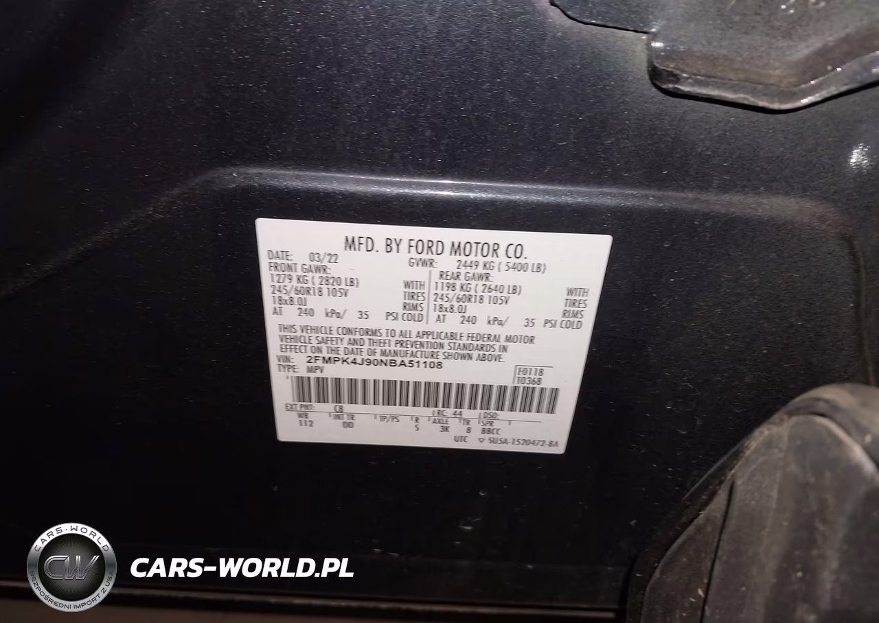2022 Ford Edge Sel VIN:2FMPK4J90NBA51108 - 9