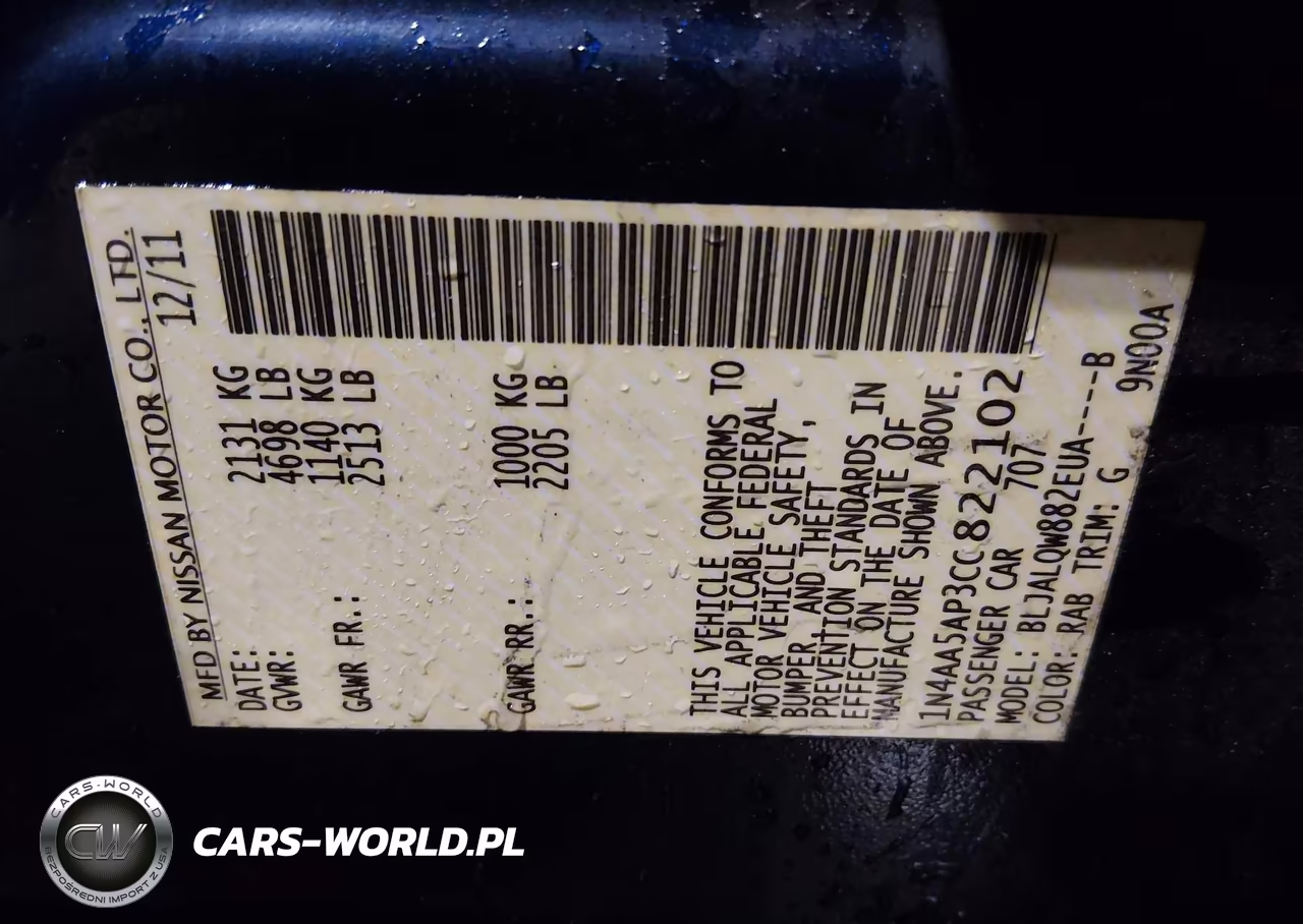 2012 Nissan Maxima 3.5 S VIN:1N4AA5AP3CC822102 - 9
