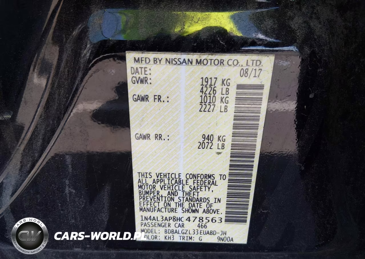 2017 Nissan Altima 2.5 S VIN:1N4AL3AP8HC478563 - 9