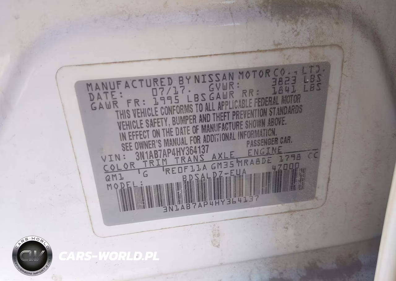 2017 Nissan Sentra Sv VIN:3N1AB7AP4HY364137 - 9