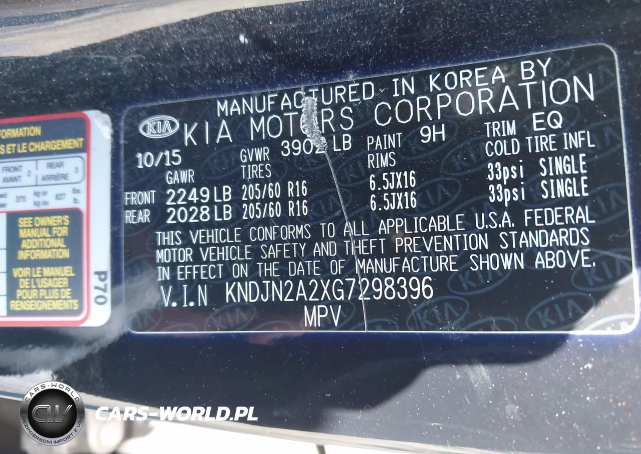 2016 Kia Soul VIN:KNDJN2A2XG7298396 - 9