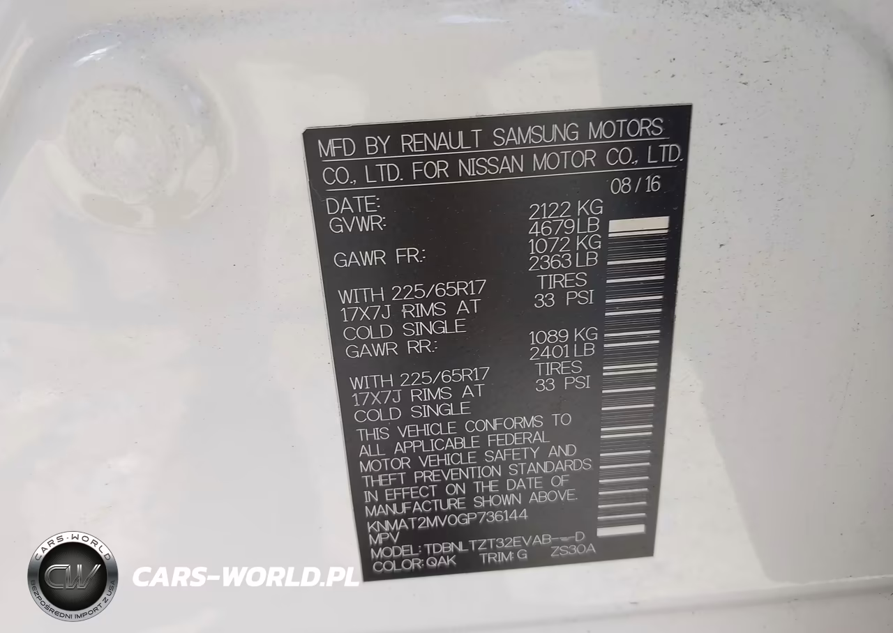 2016 Nissan Rogue Sv VIN:KNMAT2MV0GP736144 - 9