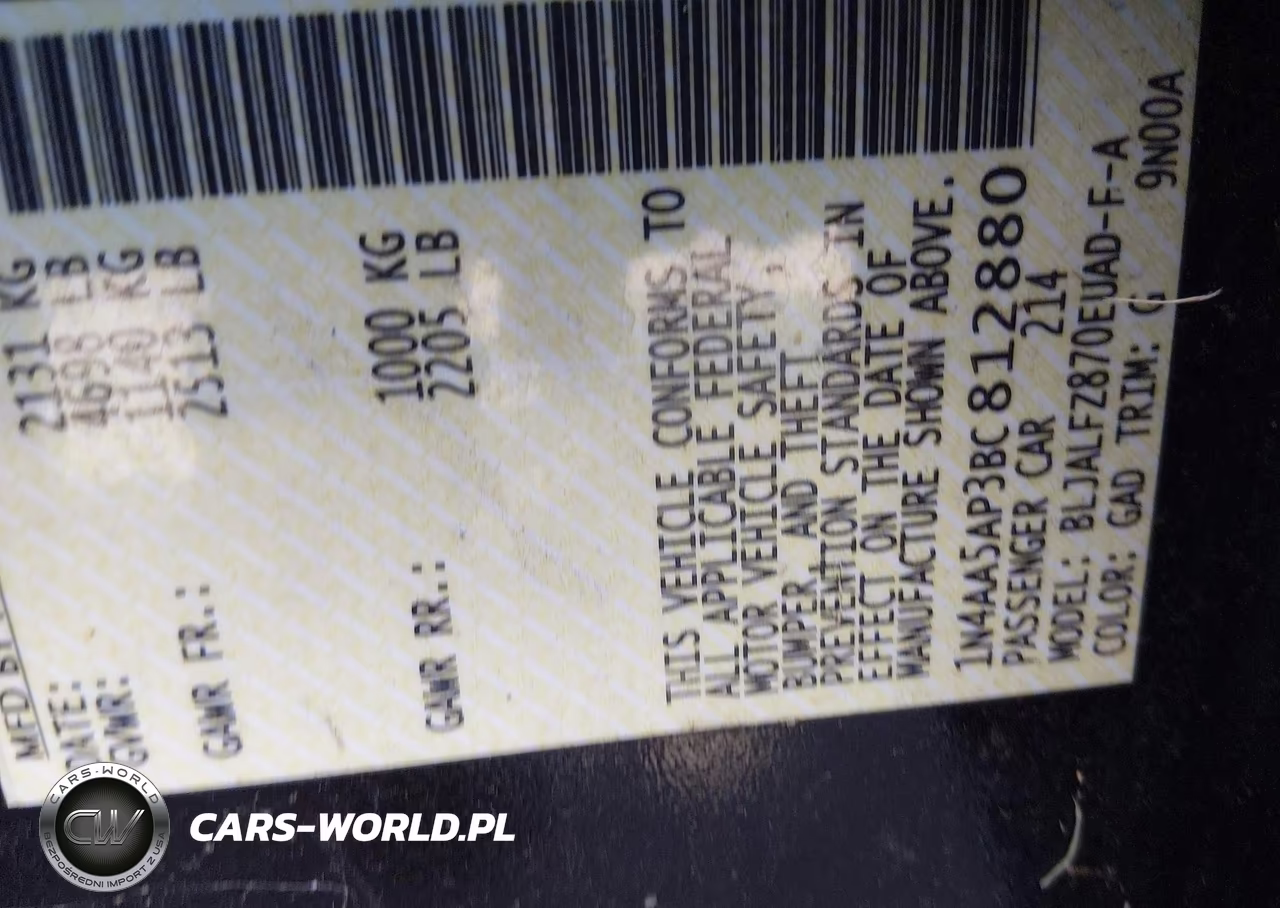 2011 Nissan Maxima 3.5 Sv VIN:1N4AA5AP3BC812880 - 9