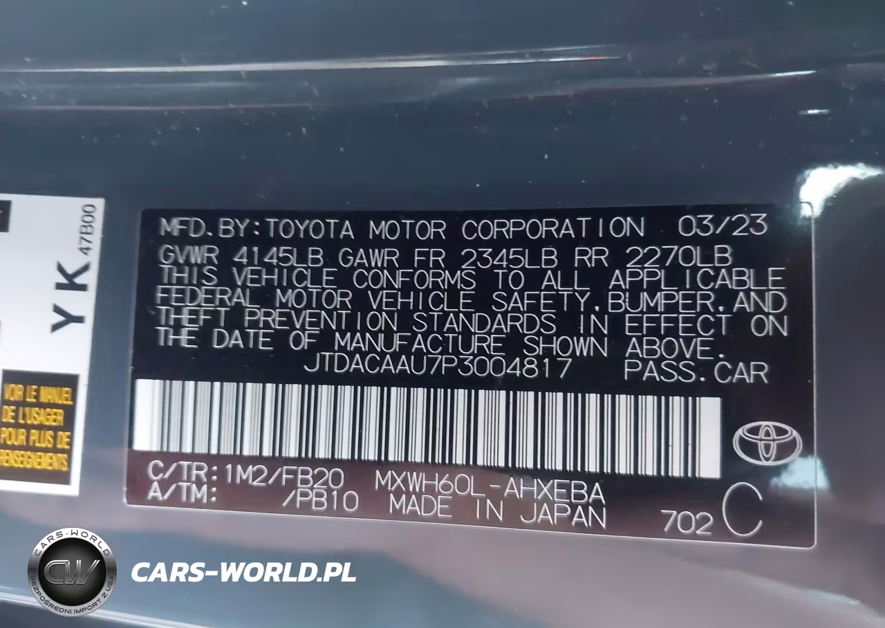 2023 Toyota Prius Le VIN:JTDACAAU7P3004817 - 9