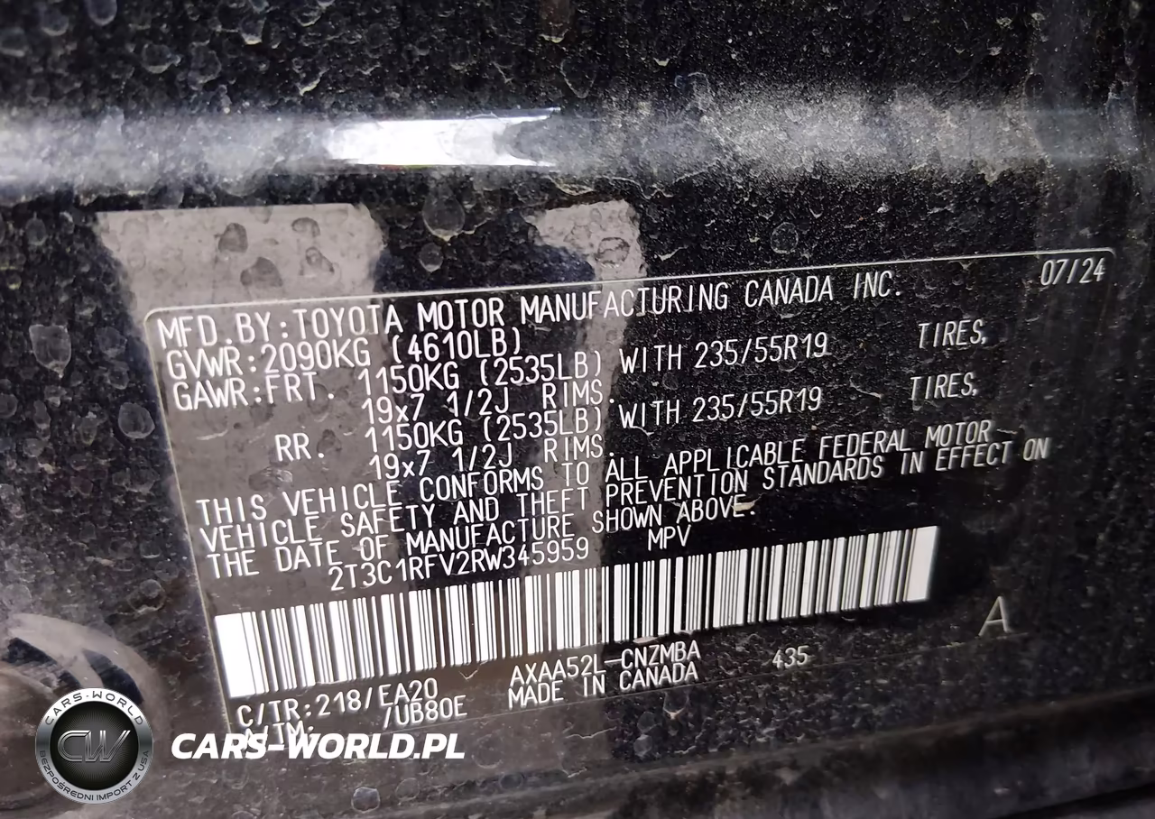 2024 Toyota Rav4 Xle Premium VIN:2T3C1RFV2RW345959 - 9