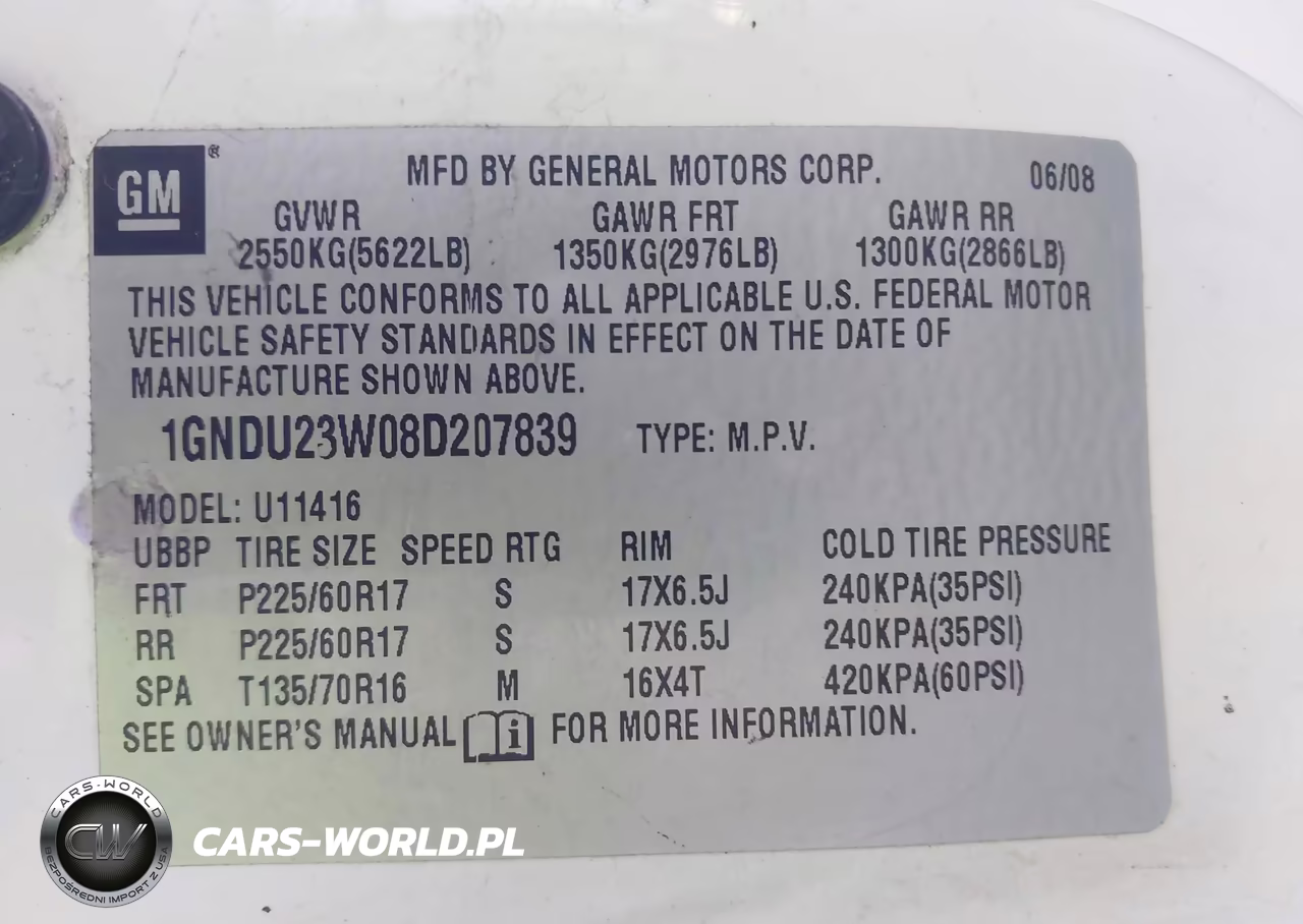2008 Chevrolet Uplander Ls VIN:1GNDU23W08D207839 - 9