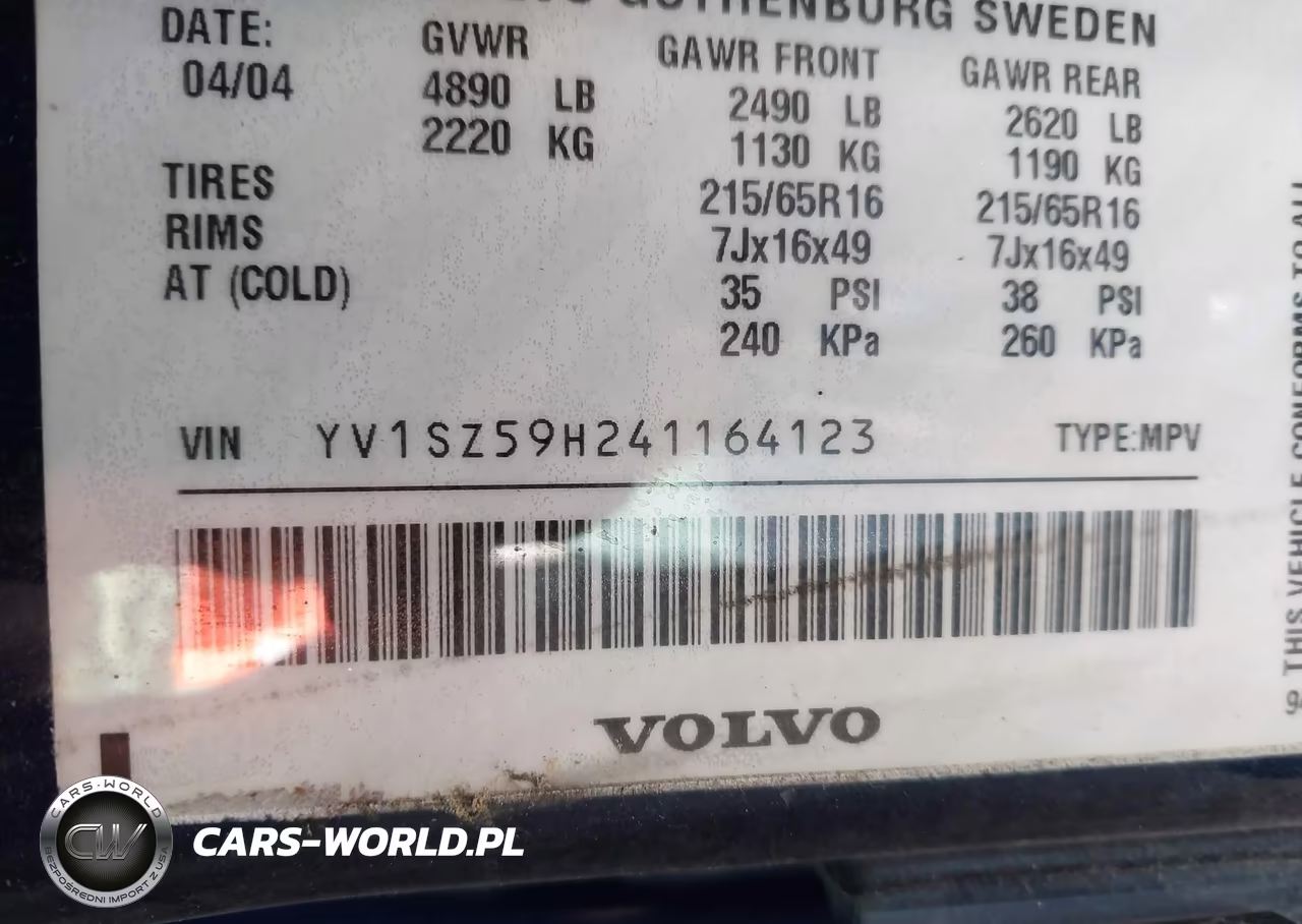 2004 Volvo Xc70 2.5T VIN:YV1SZ59H241164123 - 9