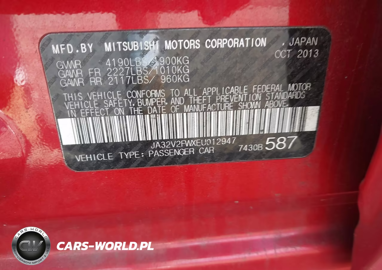 2014 Mitsubishi Lancer Se VIN:JA32V2FWXEU012947 - 9