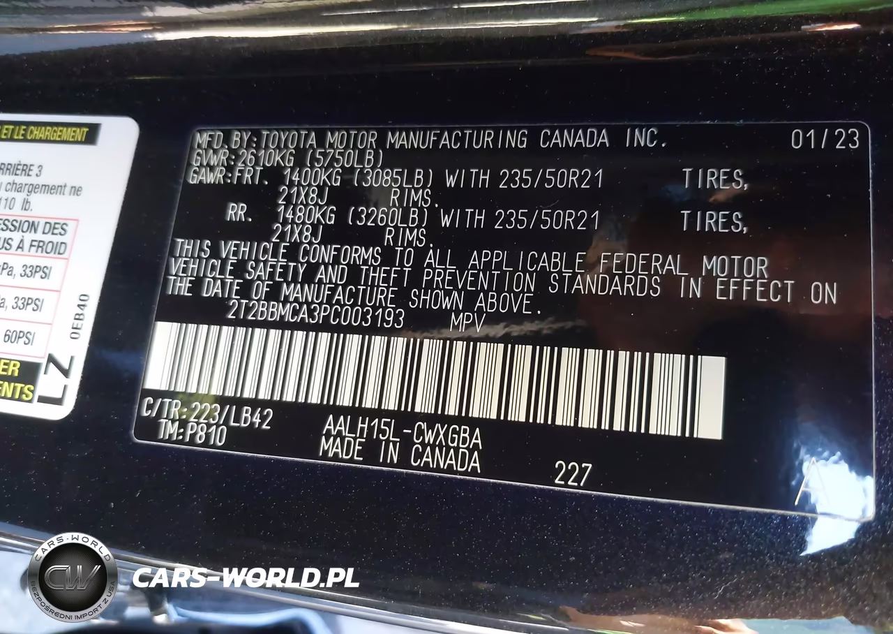 2023 Lexus Rx 350H Premium Plus VIN:2T2BBMCA3PC003193 - 9