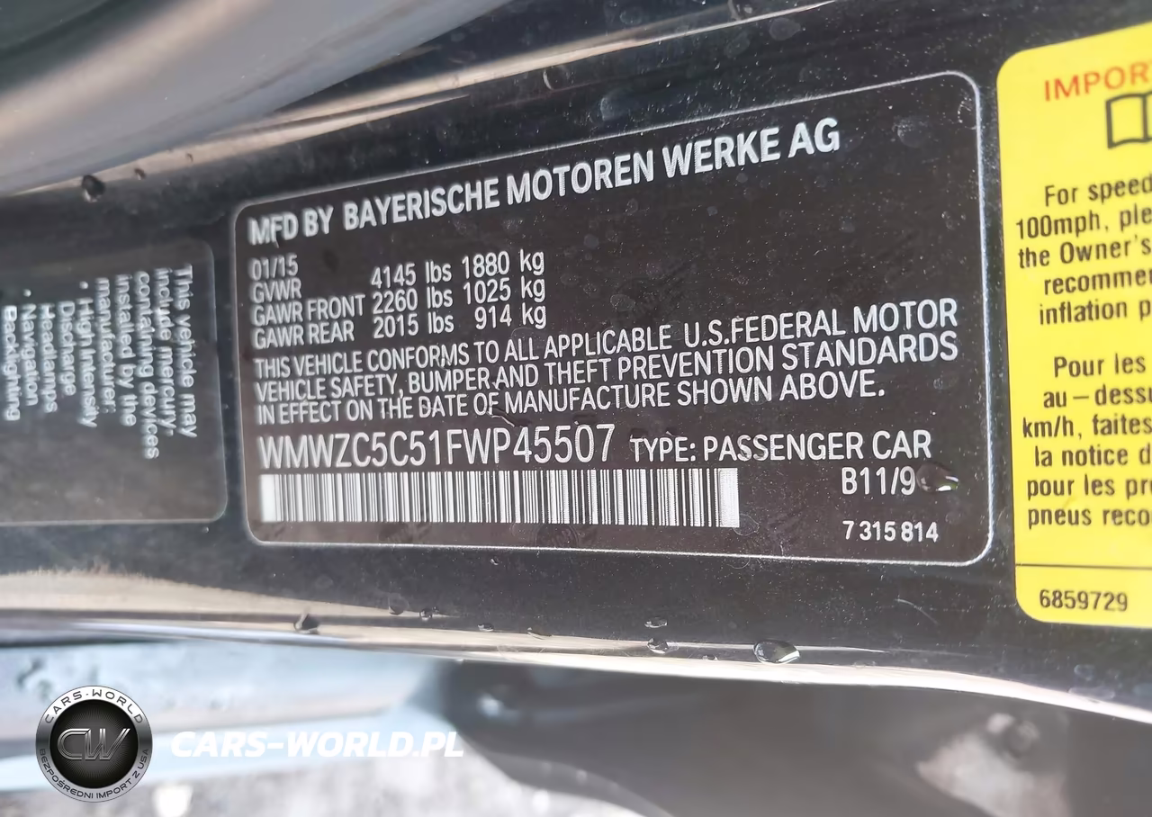 2015 Mini Countryman Cooper S VIN:WMWZC5C51FWP45507 - 9