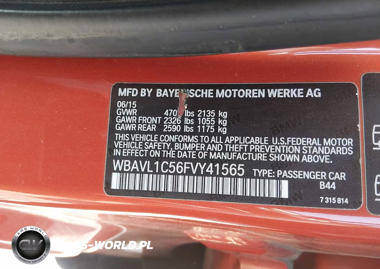 2015 BMW X1 xDrive28I VIN:WBAVL1C56FVY41565 - 9