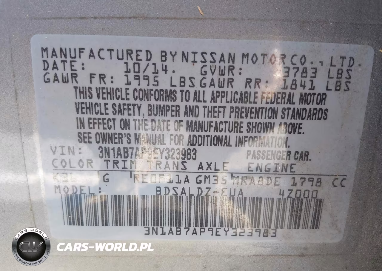 2014 Nissan Sentra Sv VIN:3N1AB7AP9EY323983 - 9