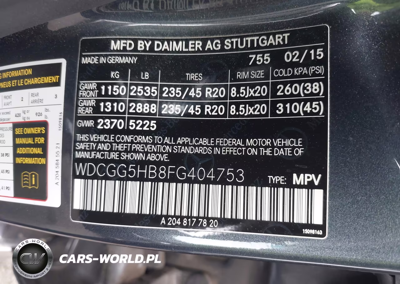 2015 Mercedes-Benz Glk 350 VIN:WDCGG5HB8FG404753 - 9