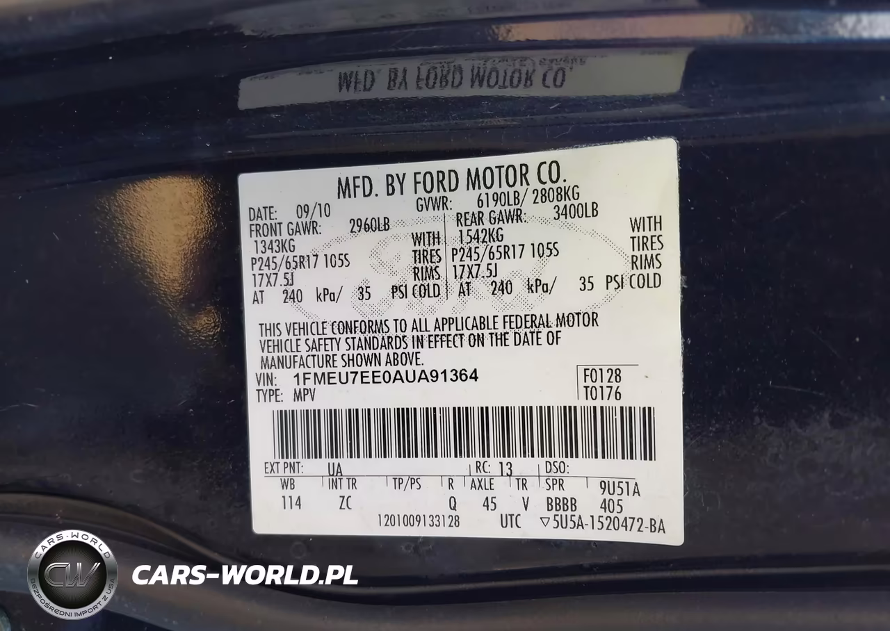 2010 Ford Explorer Eddie Bauer VIN:1FMEU7EE0AUA91364 - 9