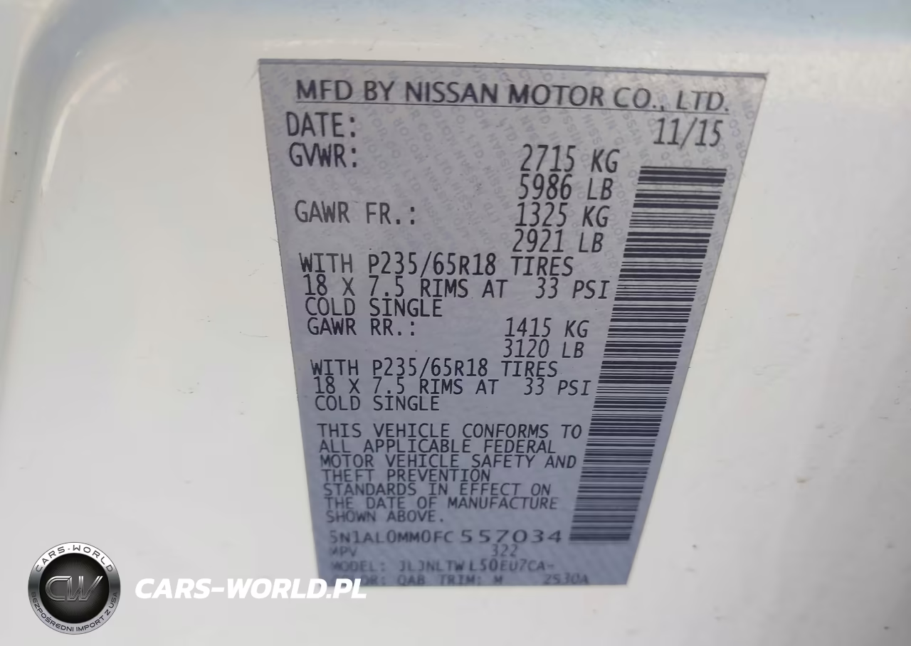 2015 Infiniti Qx60 VIN:5N1AL0MM0FC557034 - 9