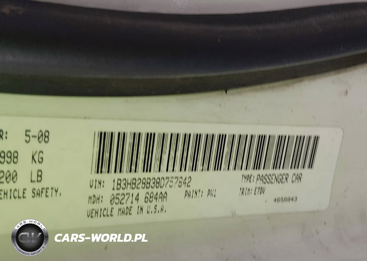 2008 Dodge Caliber Se VIN:1B3HB28B38D757642 - 9