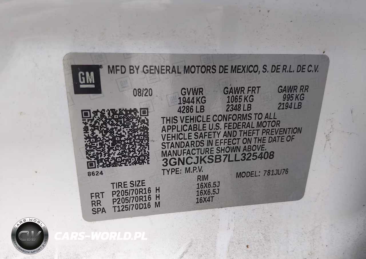 2020 Chevrolet Trax Fwd Ls VIN:3GNCJKSB7LL325408 - 9