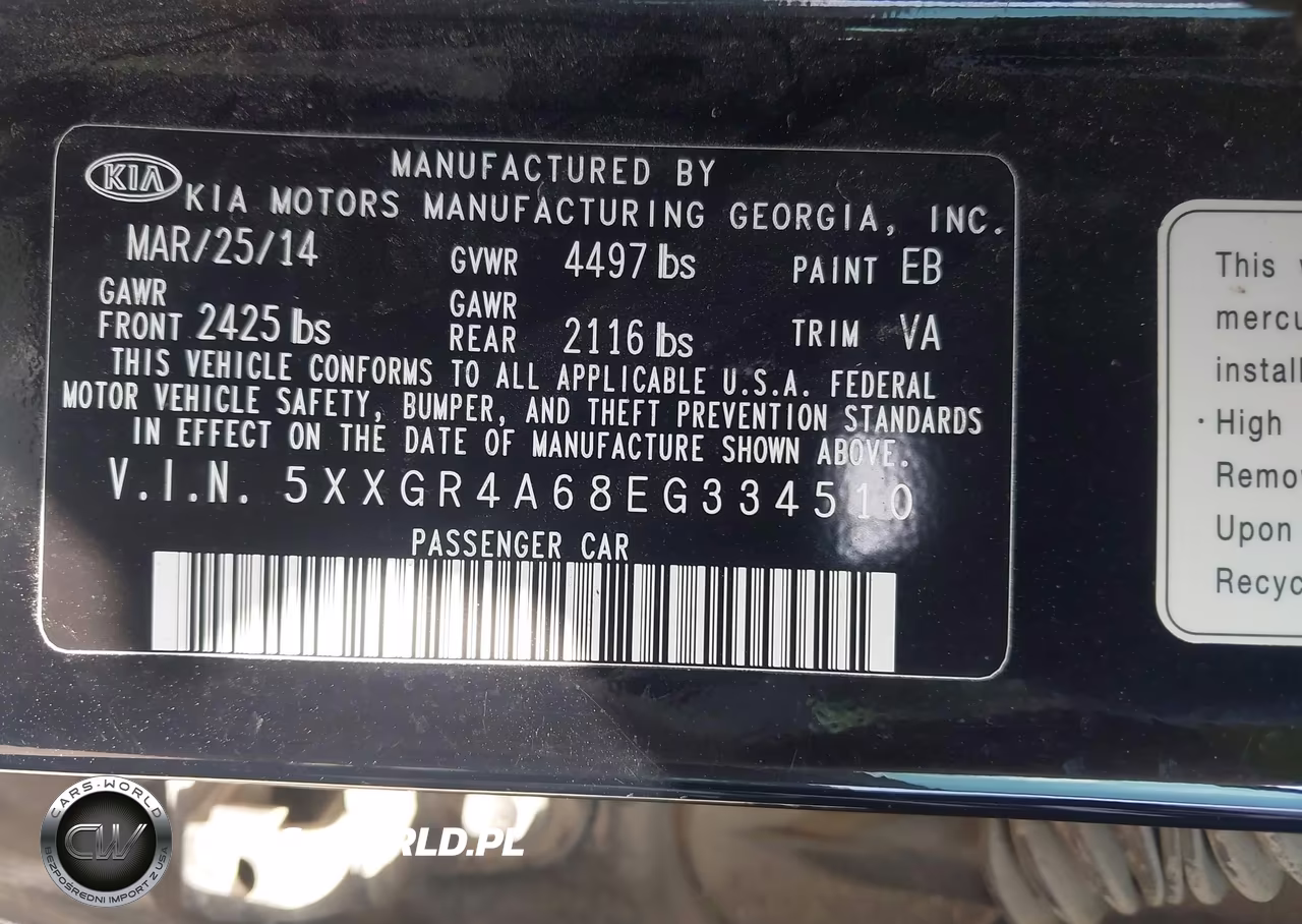 2014 Kia Optima Sx Turbo VIN:5XXGR4A68EG334510 - 9