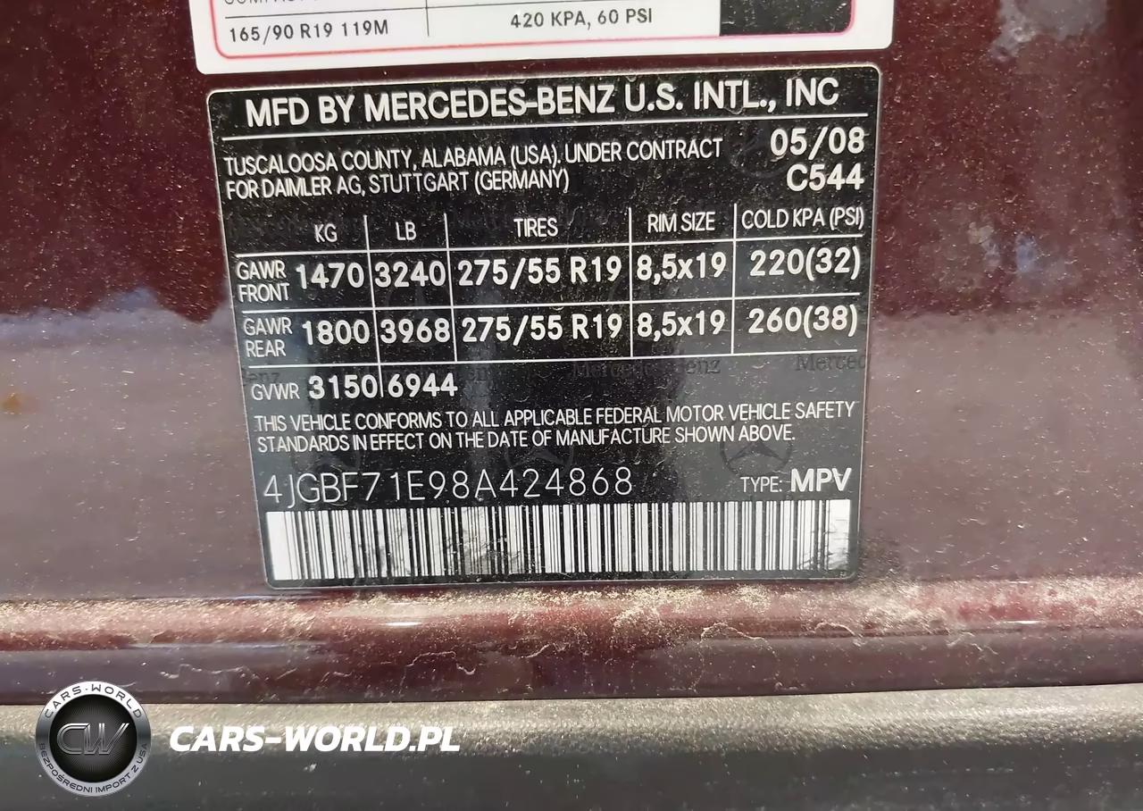2008 Mercedes-Benz Gl 450 4Matic VIN:4JGBF71E98A424868 - 9