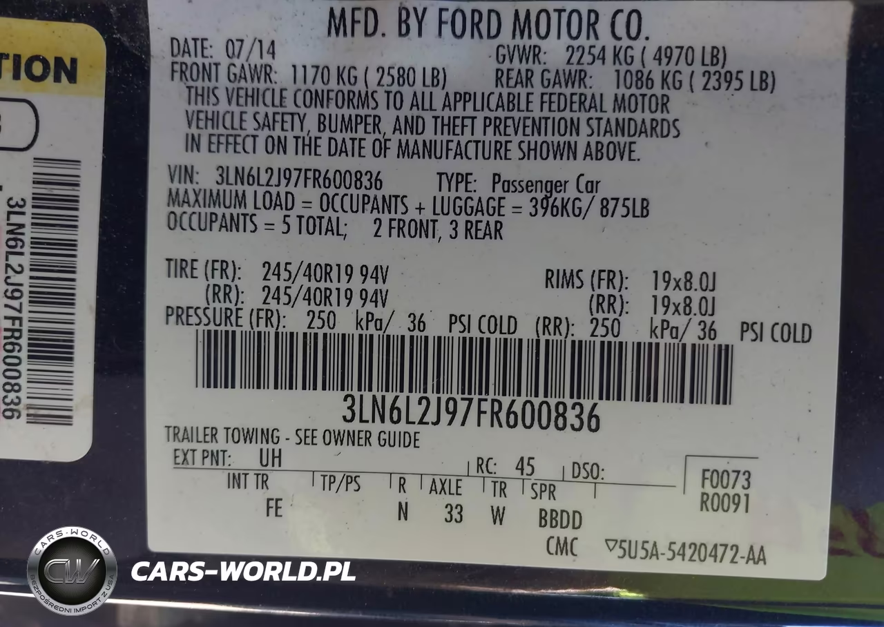 2015 Lincoln Mkz VIN:3LN6L2J97FR600836 - 9