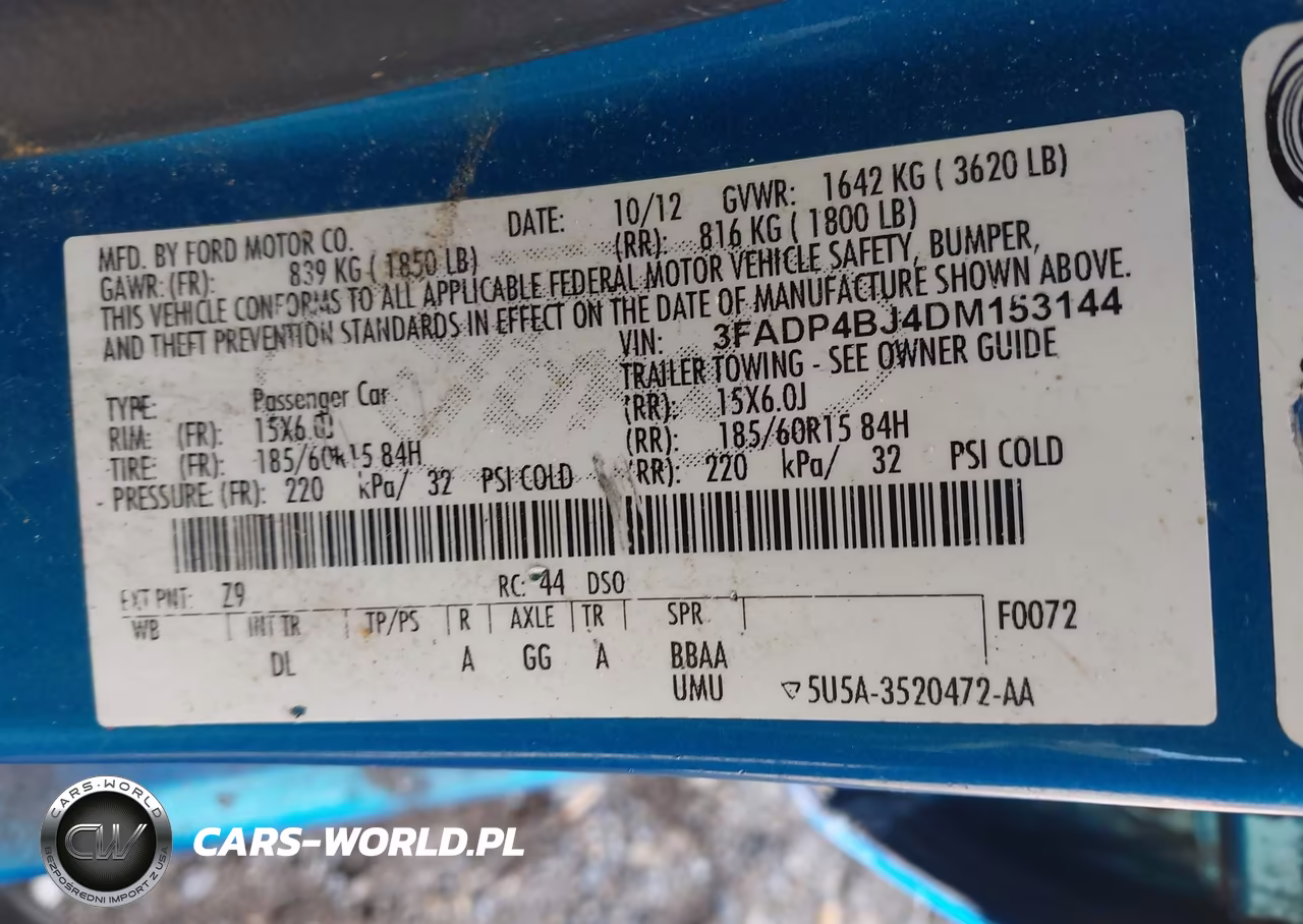 2013 Ford Fiesta Se VIN:3FADP4BJ4DM153144 - 9