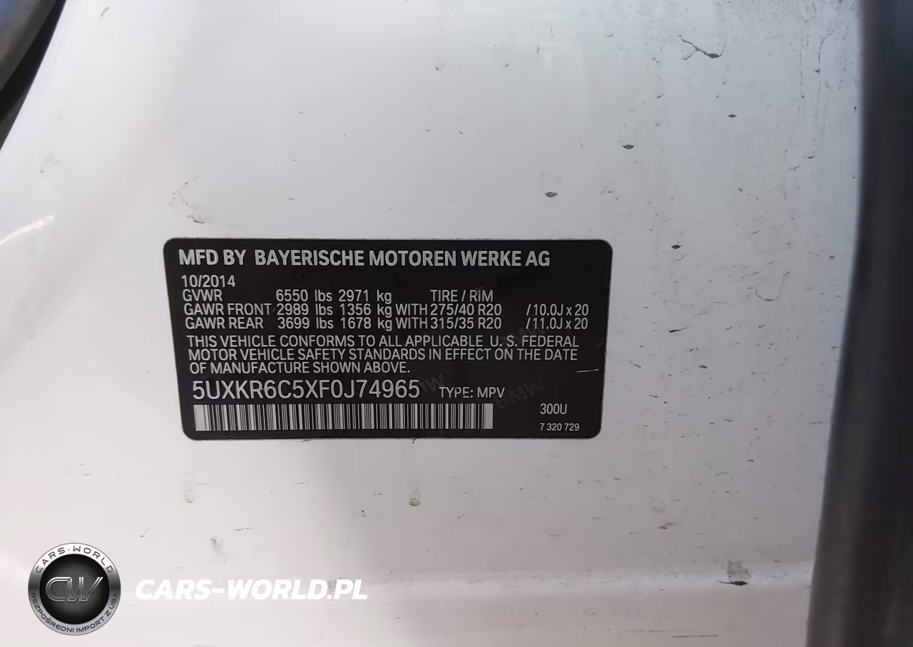 2015 BMW X5 xDrive50I VIN:5UXKR6C5XF0J74965 - 9