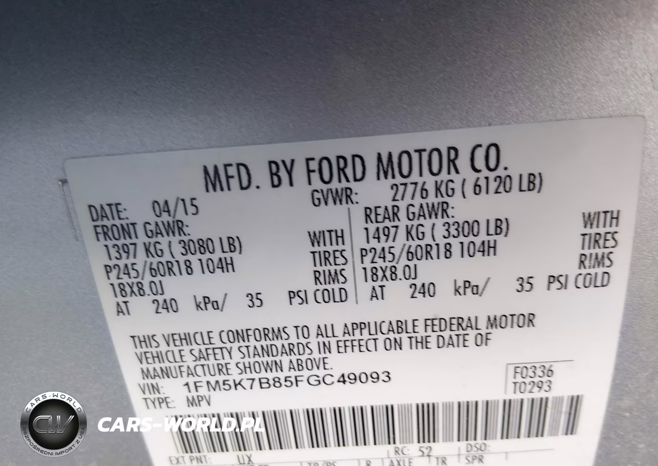2015 Ford Explorer VIN:1FM5K7B85FGC49093 - 9