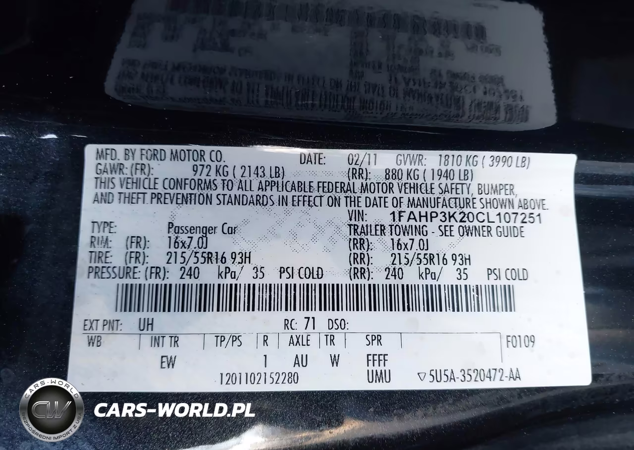 2012 Ford Focus Se VIN:1FAHP3K20CL107251 - 9