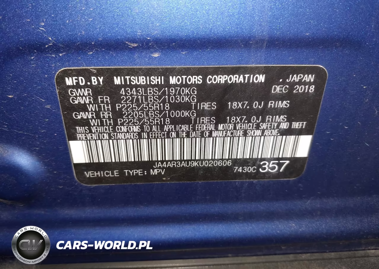 2019 Mitsubishi Outlander Sport 2.0 Es VIN:JA4AR3AU9KU020606 - 9