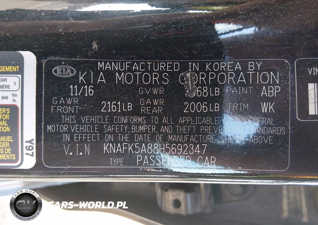 2017 Kia Forte Lx VIN:KNAFK5A88H5692347 - 9