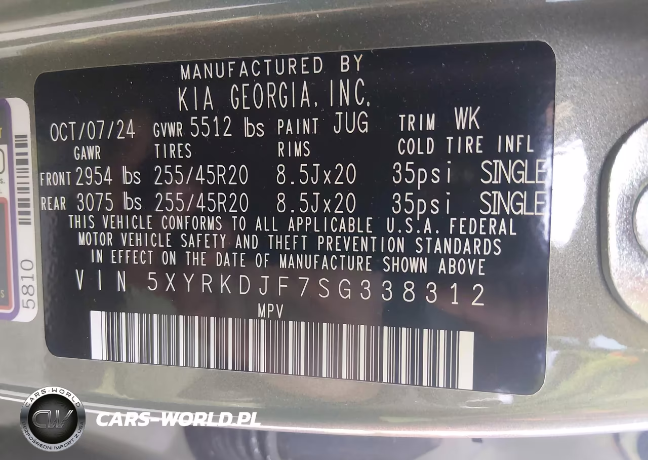 2025 Kia Sorento X-Line Sx VIN:5XYRKDJF7SG338312 - 9