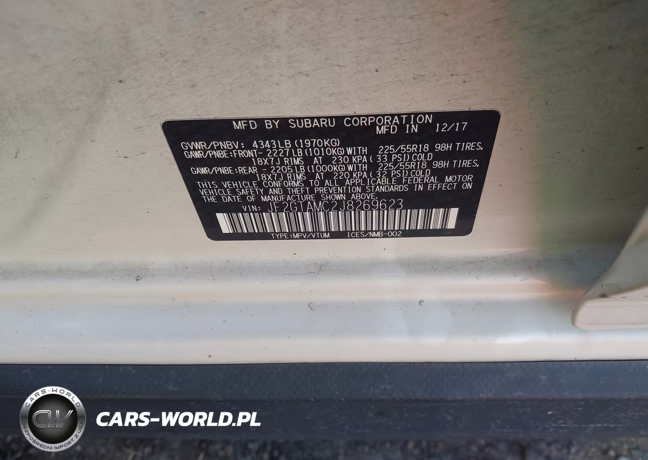 2018 Subaru Crosstrek 2.0I Limited VIN:JF2GTAMC2J8269623 - 9