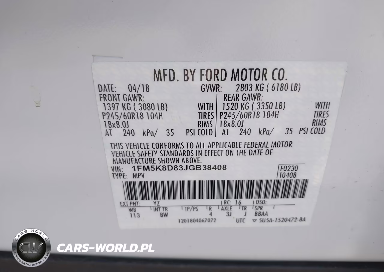 2018 Ford Explorer Xlt VIN:1FM5K8D83JGB38408 - 9
