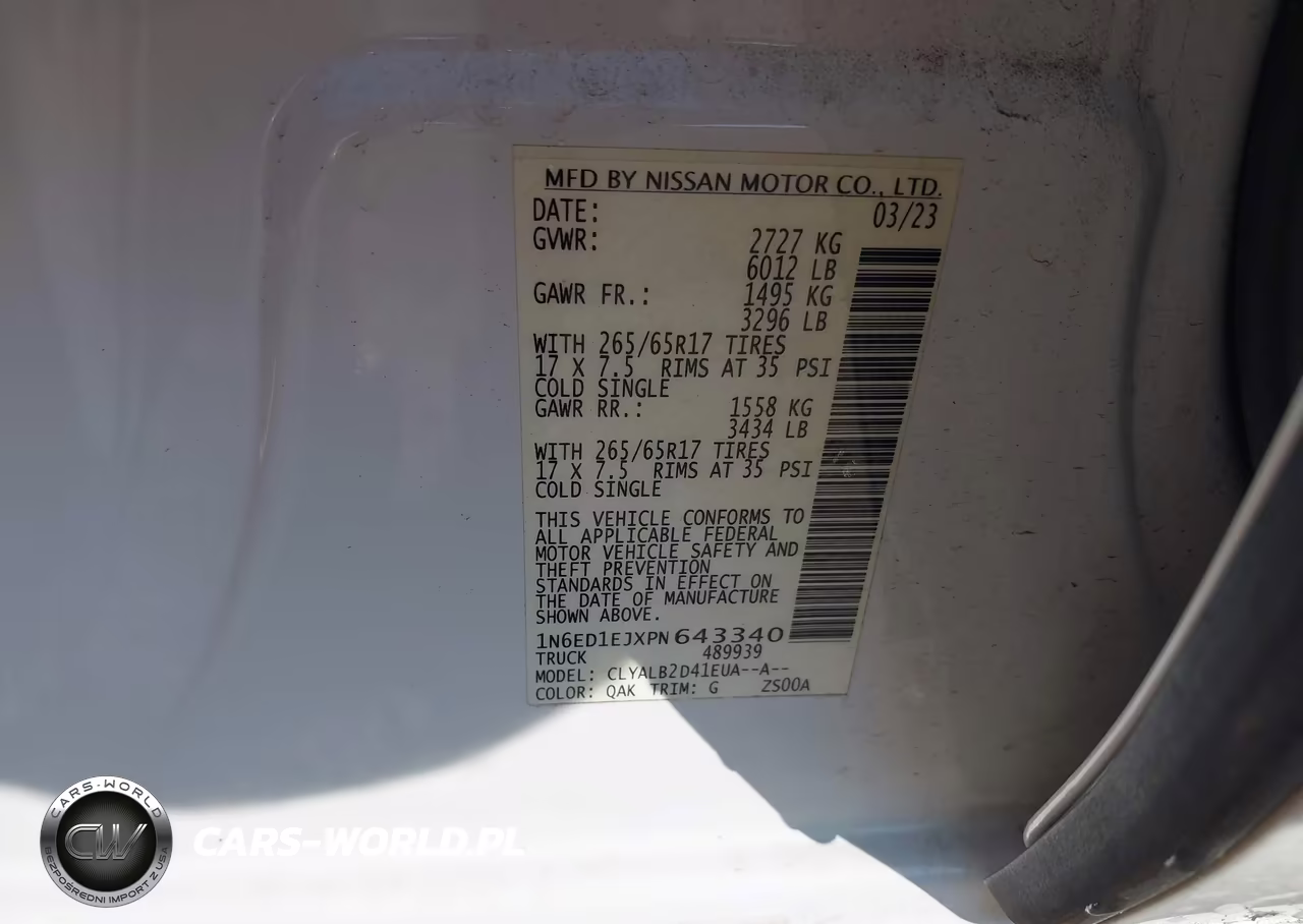 2023 Nissan Frontier Sv 4X2 VIN:1N6ED1EJXPN643340 - 9