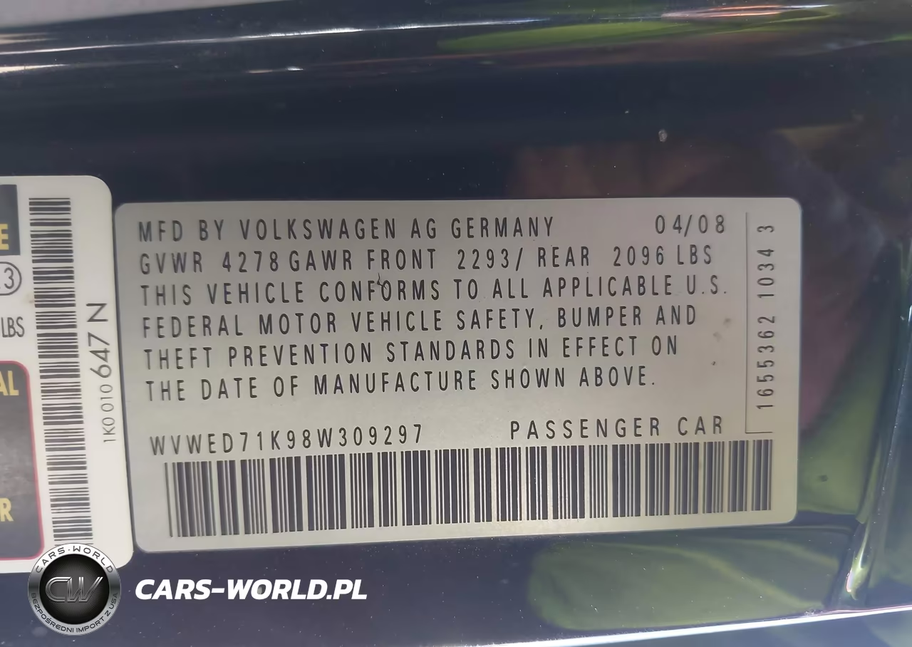 2008 Volkswagen Gti 2-Door VIN:WVWED71K98W309297 - 9