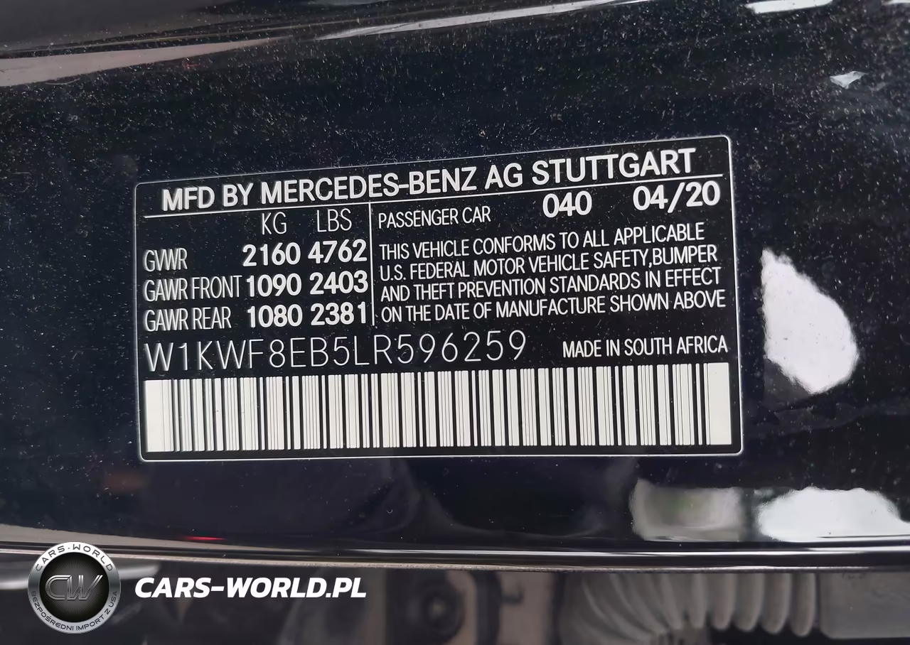 2020 Mercedes-Benz C 300 4Matic VIN:W1KWF8EB5LR596259 - 9