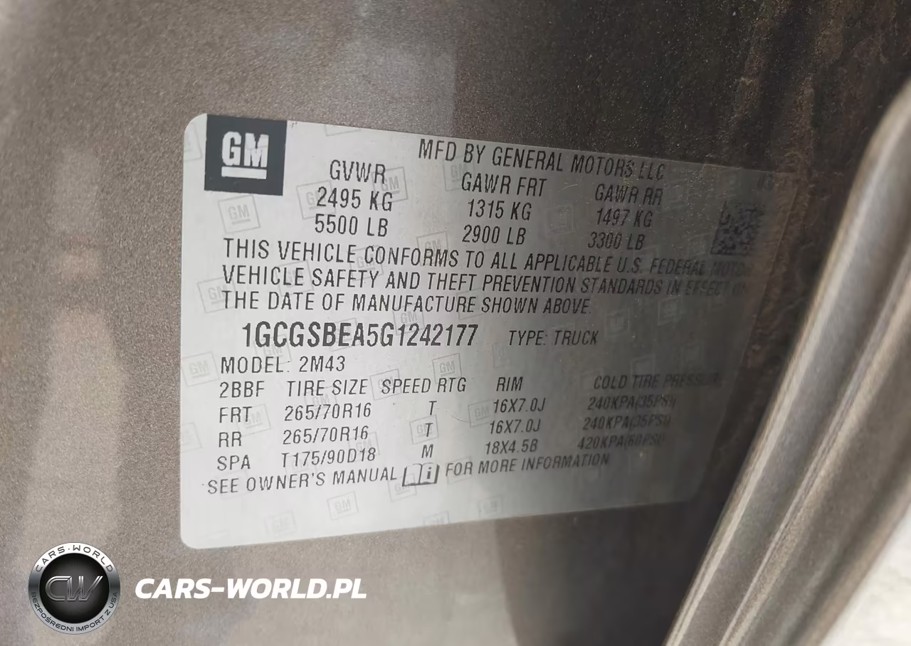 2016 Chevrolet Colorado Wt VIN:1GCGSBEA5G1242177 - 9
