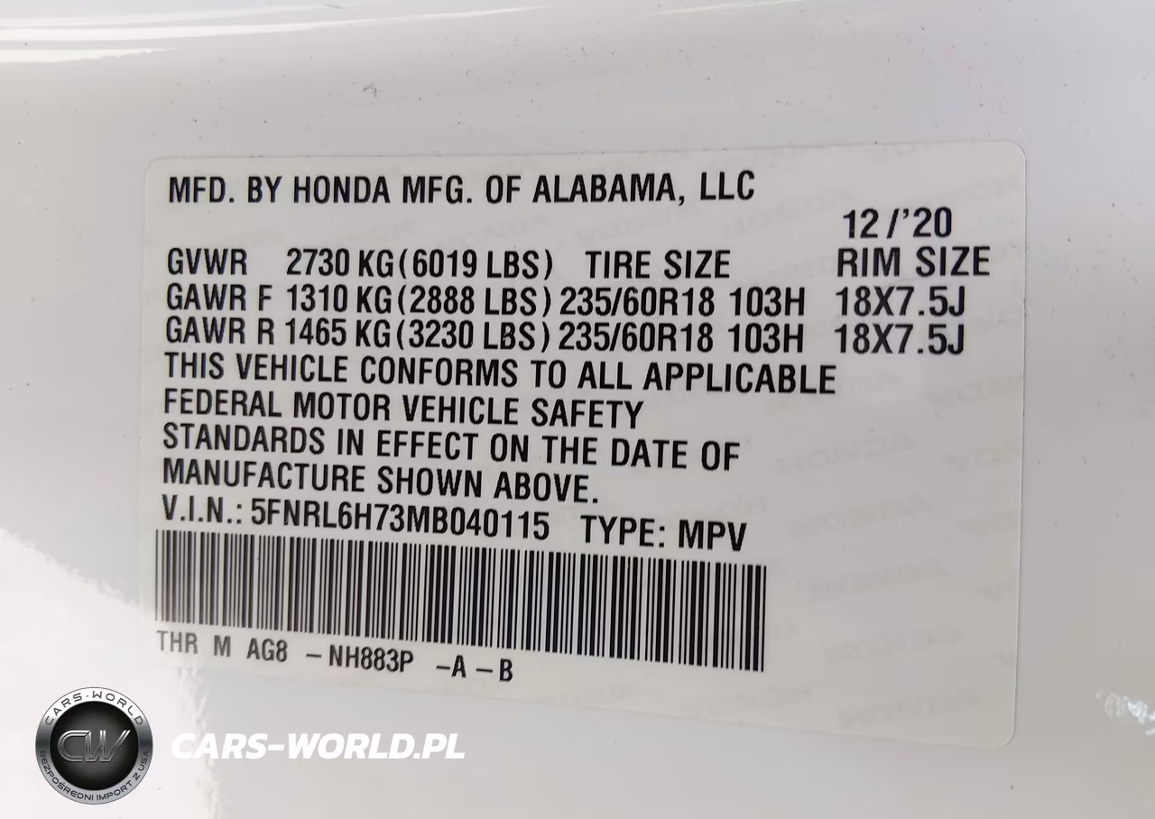 2021 Honda Odyssey Ex-L VIN:5FNRL6H73MB040115 - 9