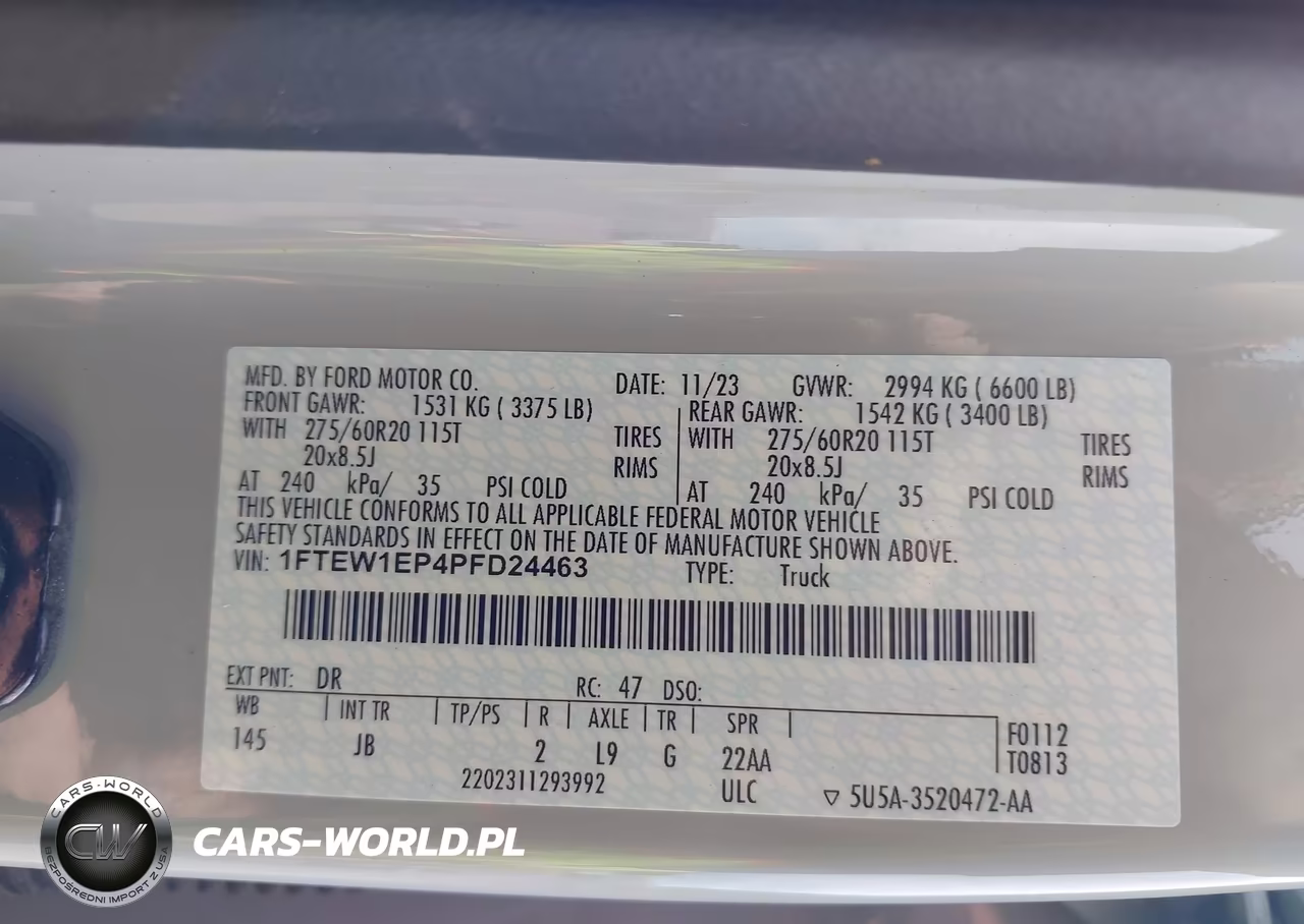 2023 Ford F-150 Xl VIN:1FTEW1EP4PFD24463 - 9