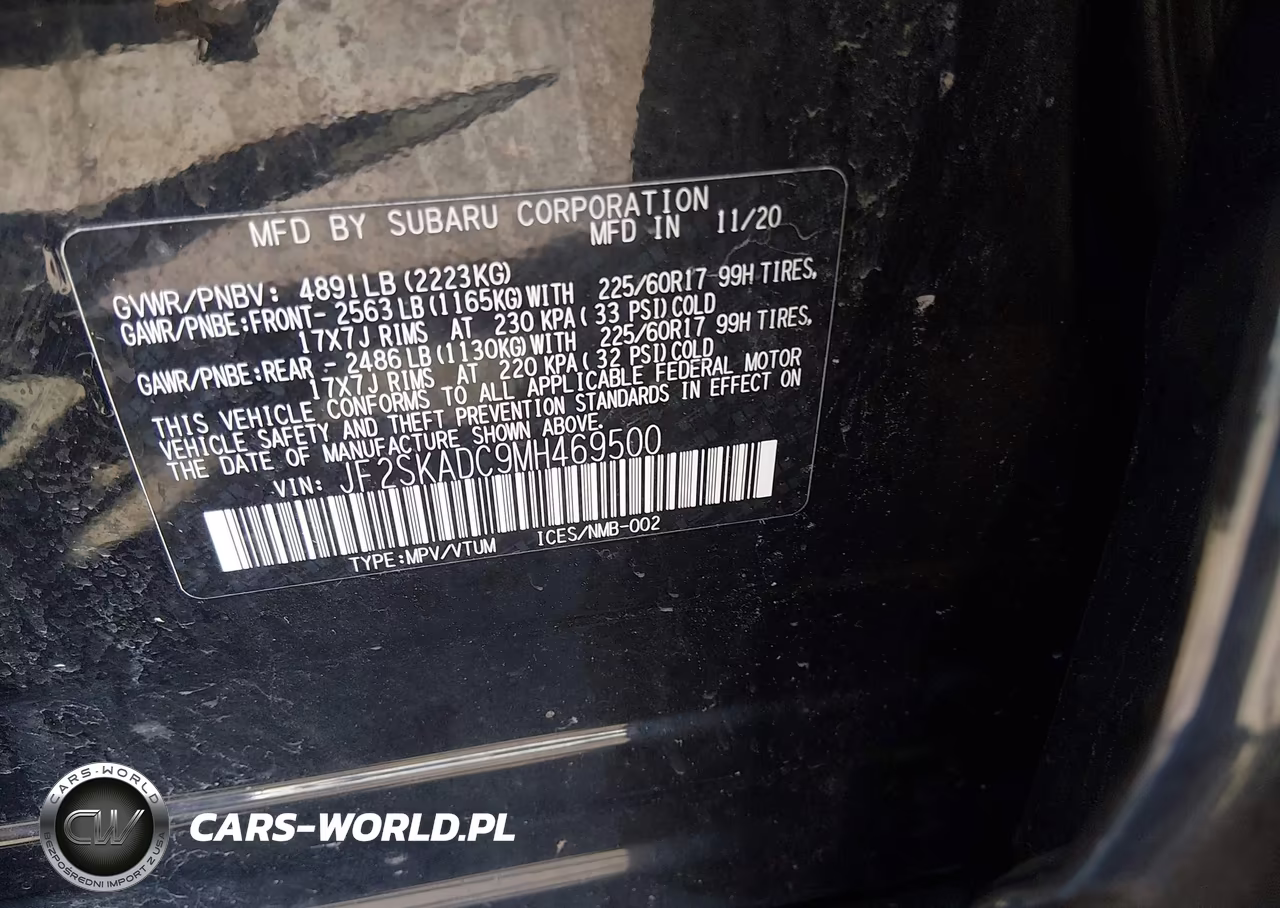 2021 Subaru Forester VIN:JF2SKADC9MH469500 - 9