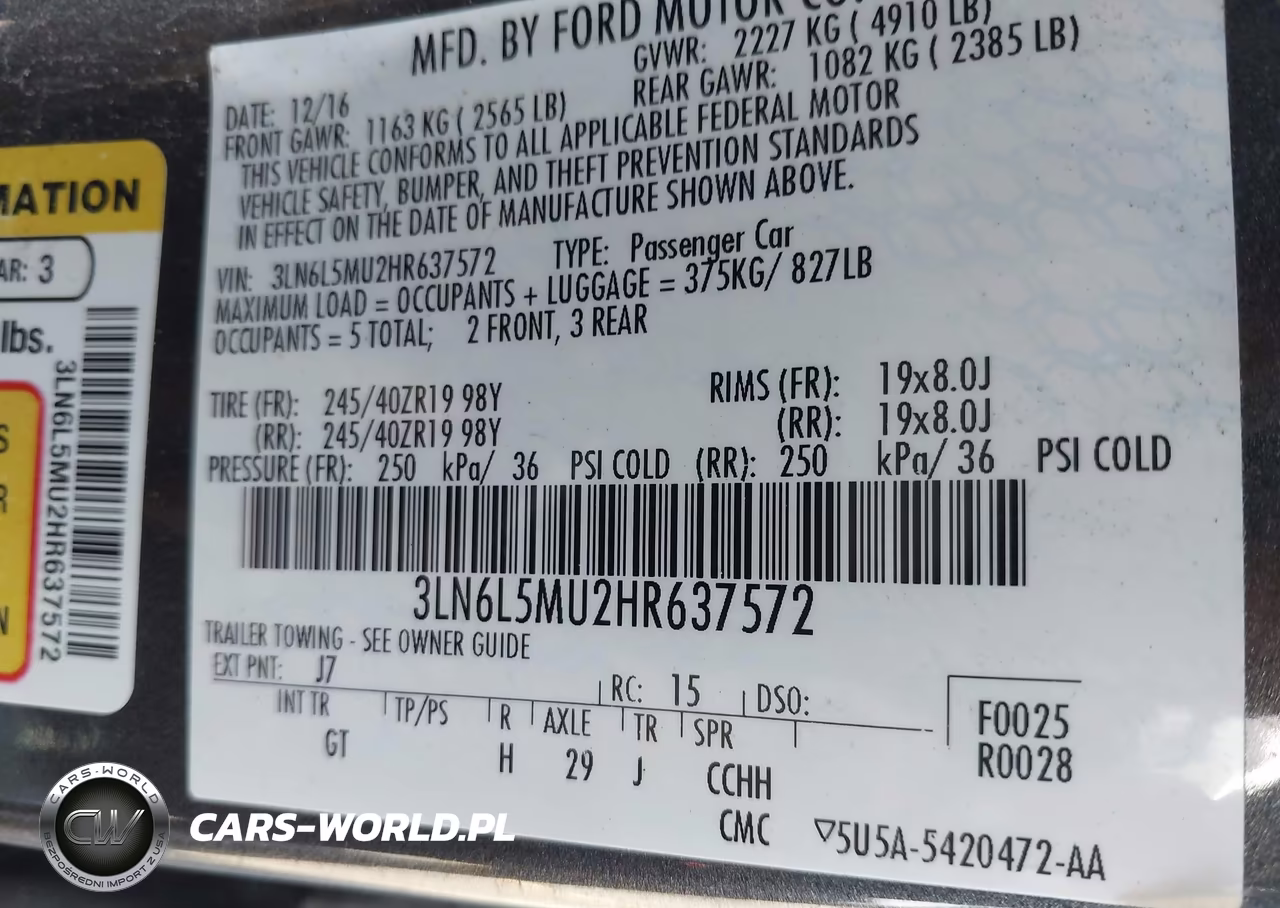 2017 Lincoln Mkz Hybrid Reserve VIN:3LN6L5MU2HR637572 - 9