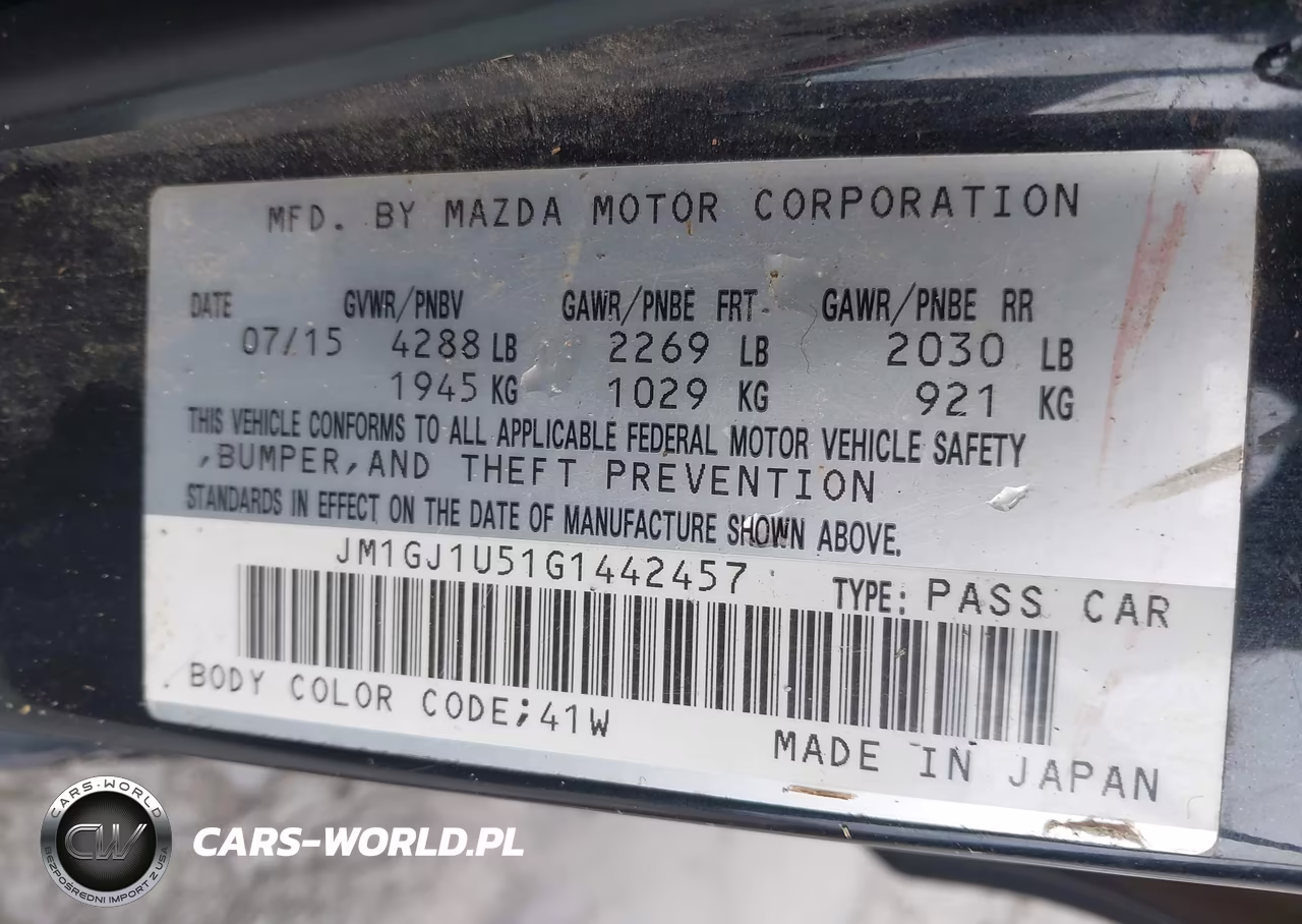 2016 Mazda Mazda6 I Sport VIN:JM1GJ1U51G1442457 - 9