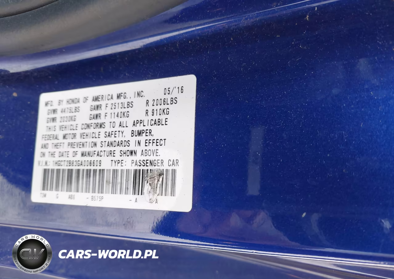2016 Honda Accord Ex-L V-6 VIN:1HGCT2B83GA006609 - 9