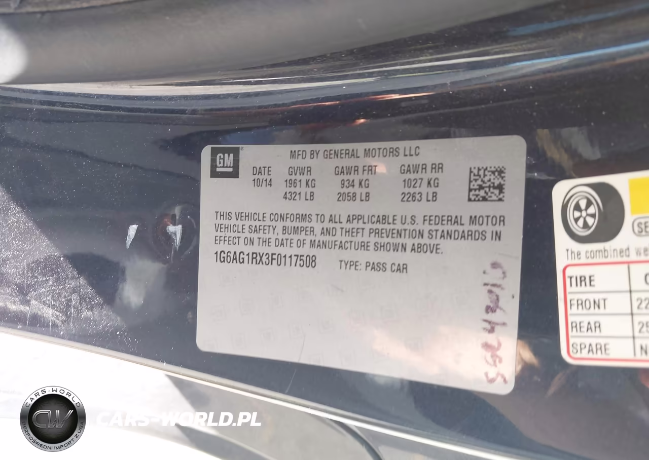 2015 Cadillac Ats Standard VIN:1G6AG1RX3F0117508 - 9