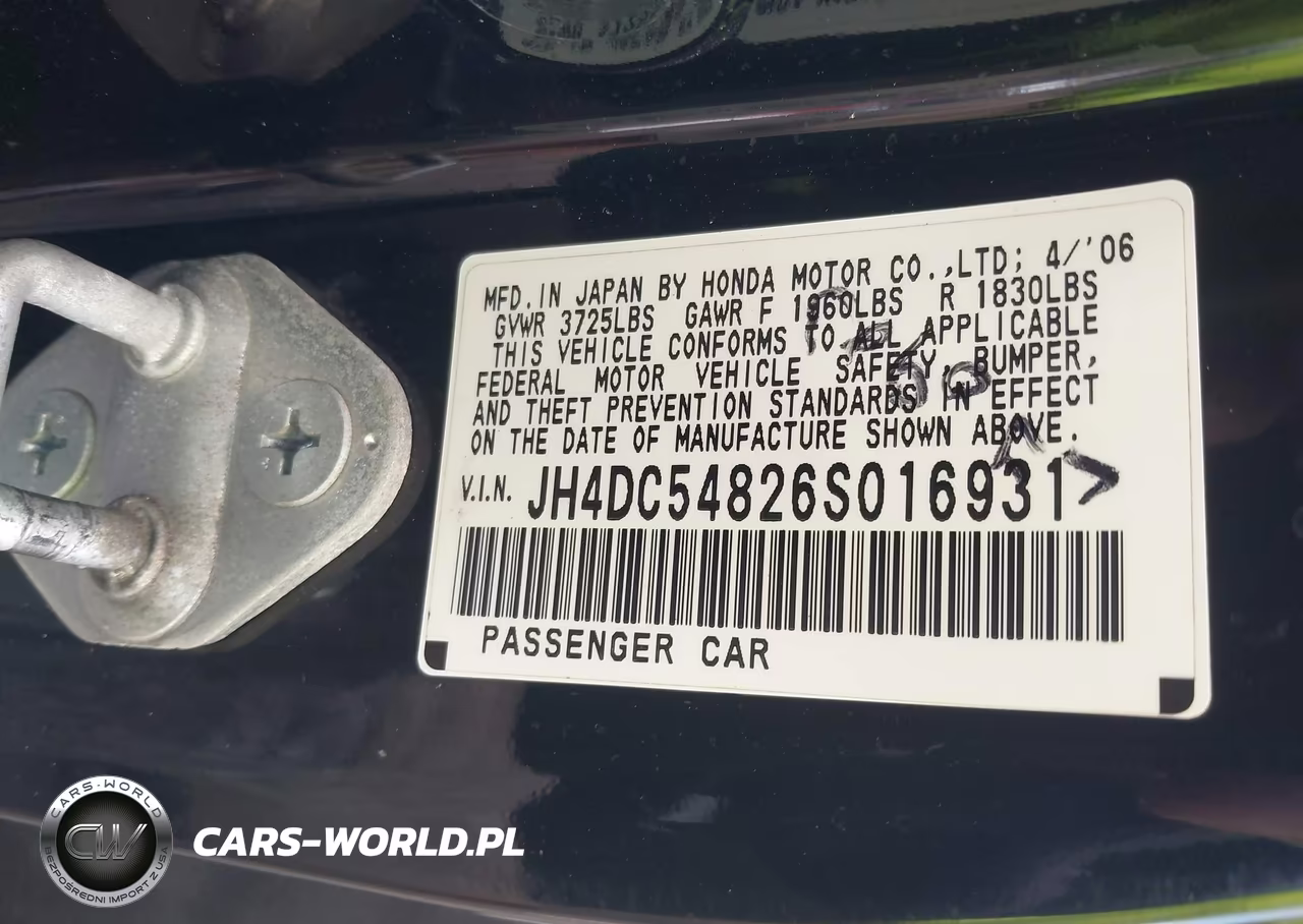 2006 Acura Rsx VIN:JH4DC54826S016931 - 9