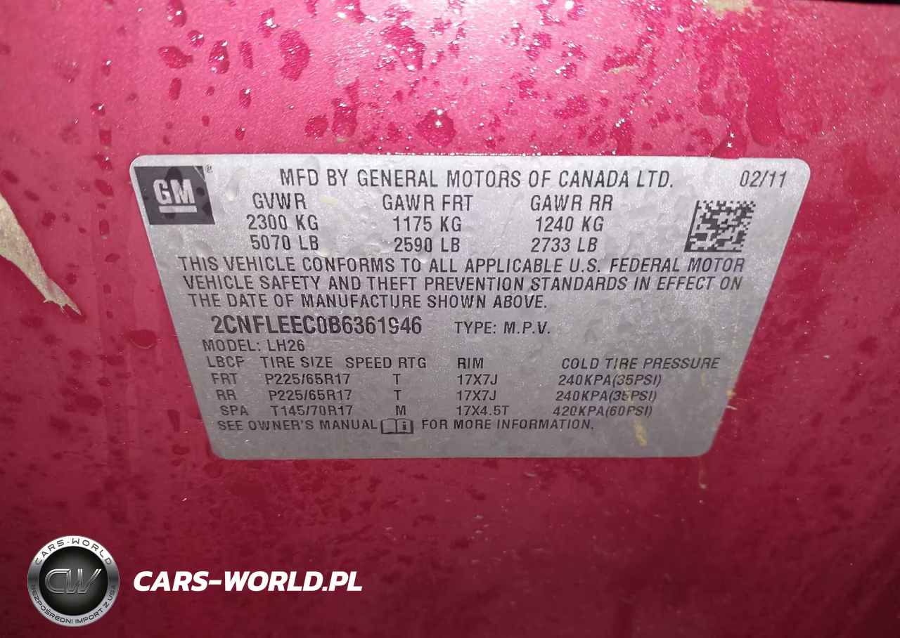 2011 Chevrolet Equinox 1Lt VIN:2CNFLEEC0B6361946 - 9