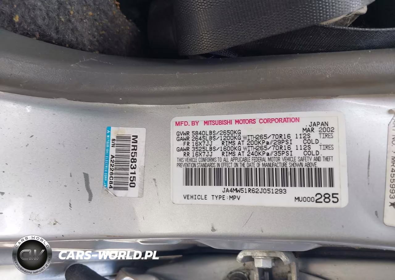 2002 Mitsubishi Montero Limited VIN:JA4MW51R62J051293 - 9