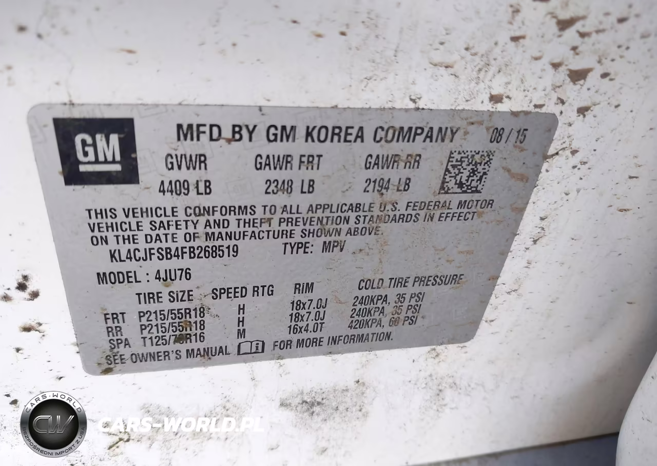 2015 Buick Encore Convenience VIN:KL4CJFSB4FB268519 - 9