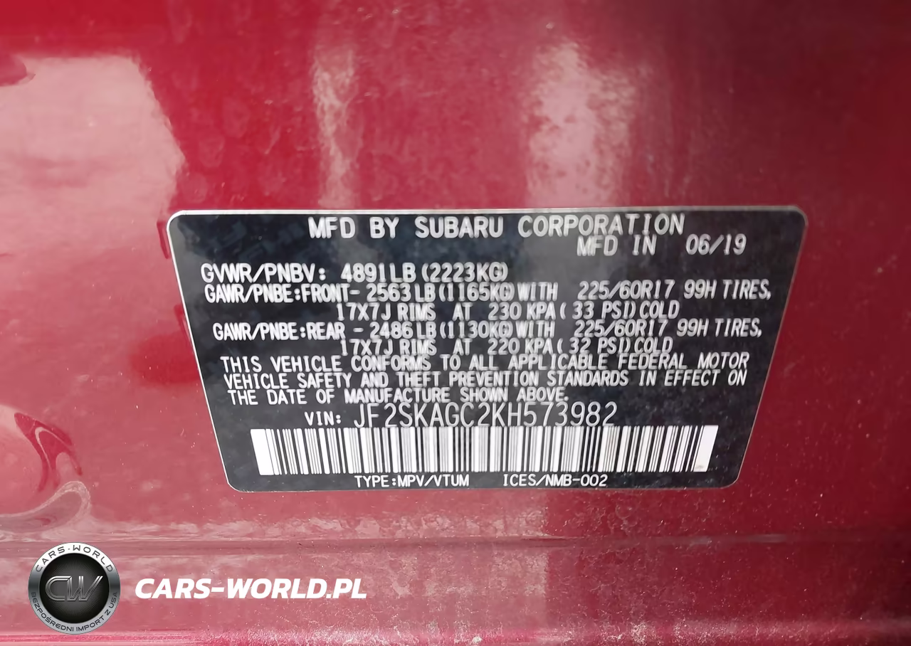 2019 Subaru Forester Premium VIN:JF2SKAGC2KH573982 - 9
