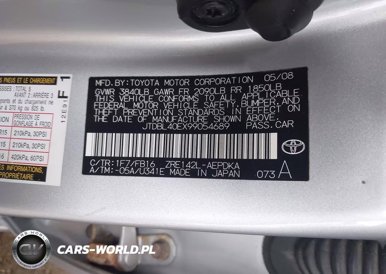 2009 Toyota Corolla Le VIN:JTDBL40EX99054689 - 9